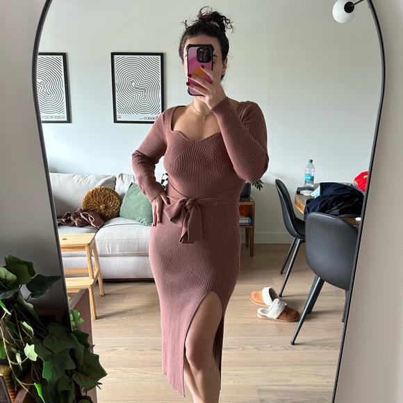 Dynamite Bardot Knit Midi Sweaterdress - Picture 3 of 5